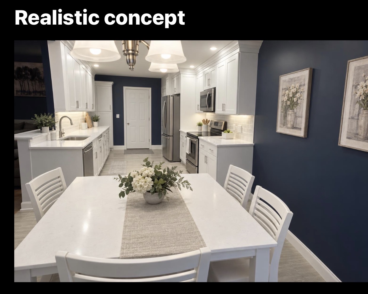 Realistic PlanCrAI concept for the finished kitchen