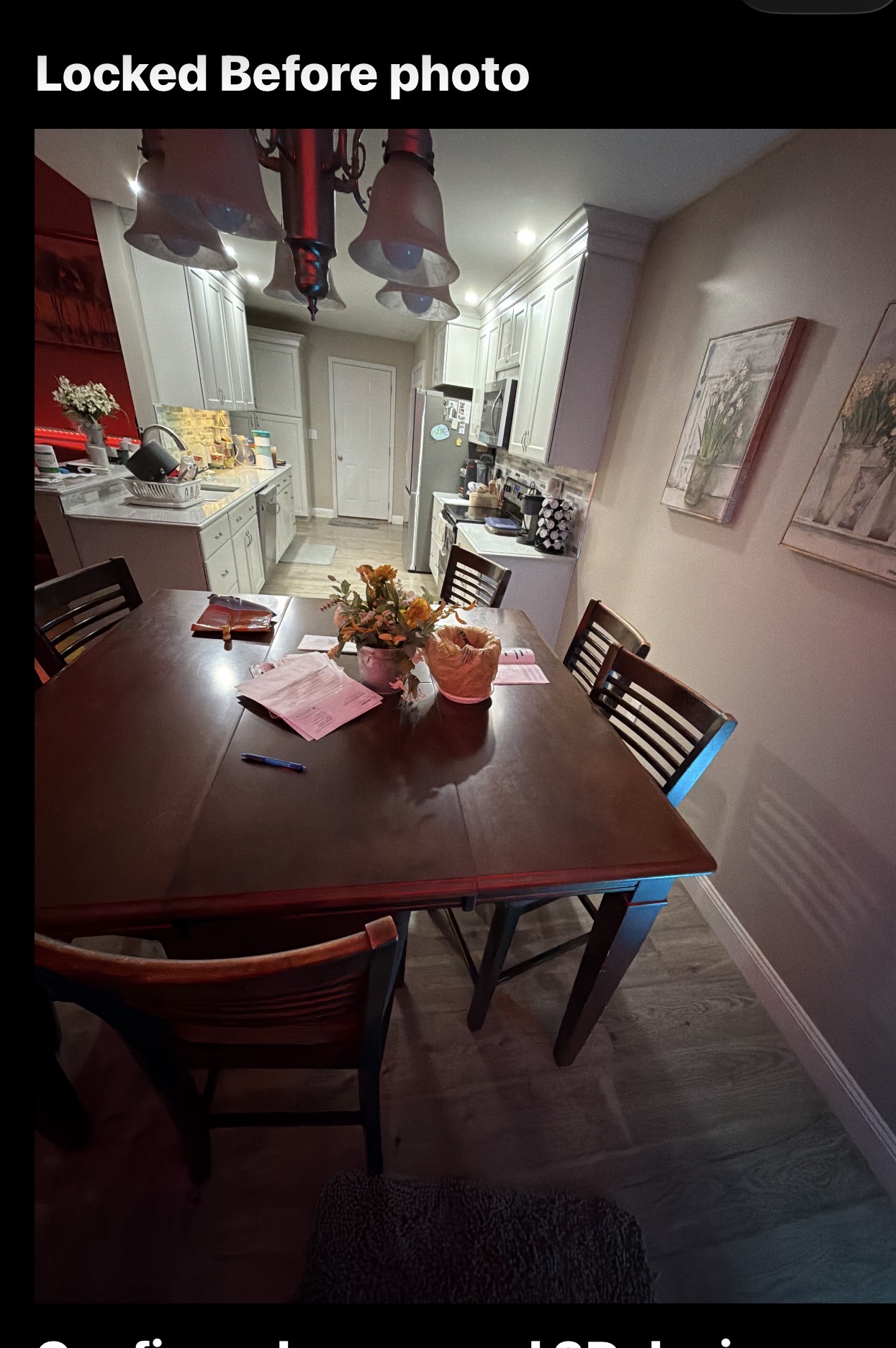Photo of the existing kitchen